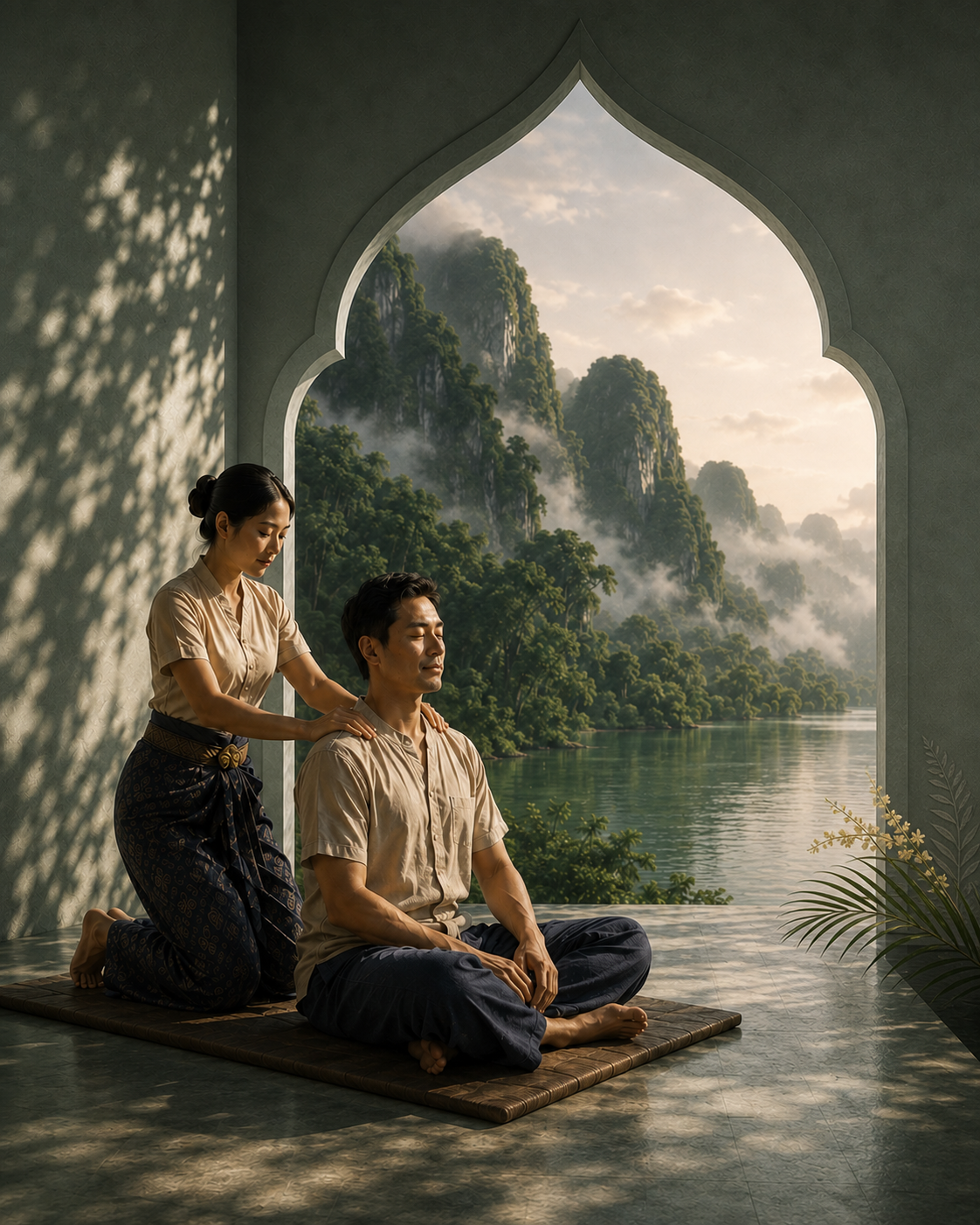 Key Visual หลักของ INTWF 2026 ถ่ายทอดนวดไทยท่ามกลางธรรมชาติสุราษฎร์ธานี